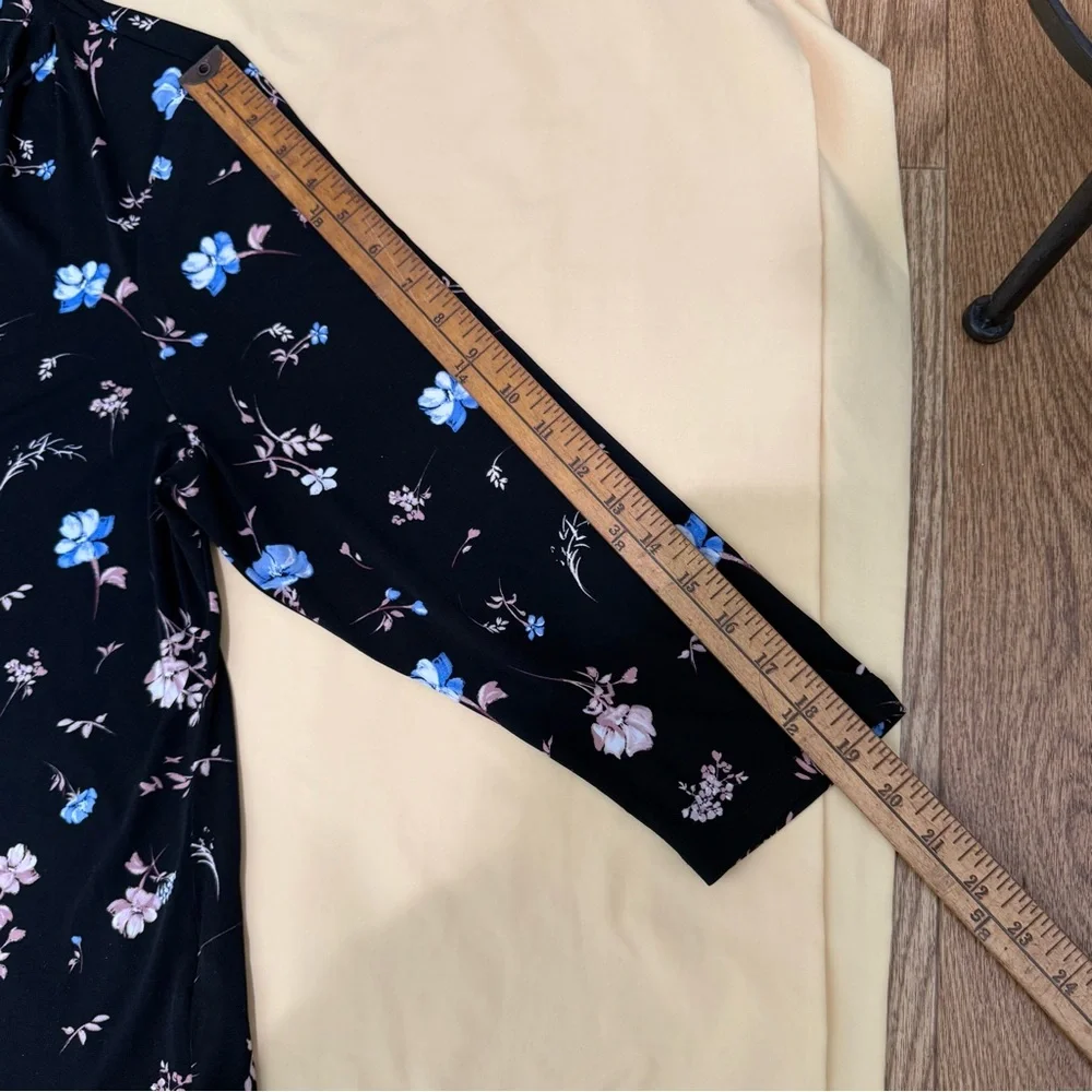 Charter Club Black and  Floral Women's Blouse - Picture 5 of 12